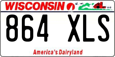 WI license plate 864XLS