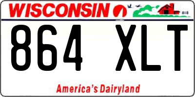 WI license plate 864XLT