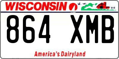 WI license plate 864XMB