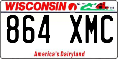 WI license plate 864XMC