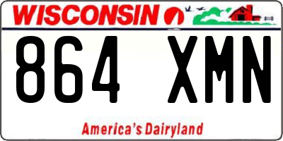 WI license plate 864XMN