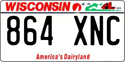 WI license plate 864XNC