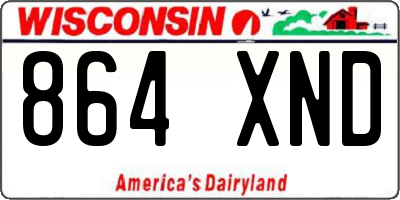 WI license plate 864XND