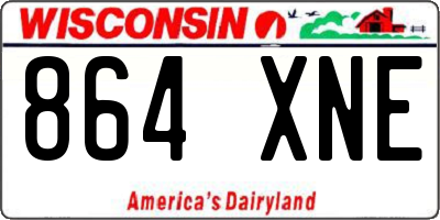 WI license plate 864XNE