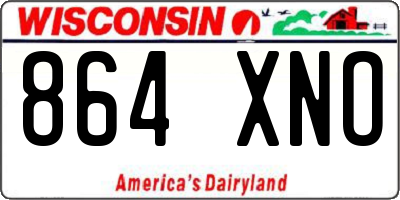 WI license plate 864XNO