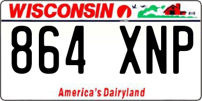 WI license plate 864XNP