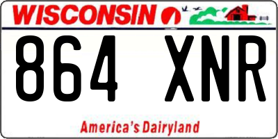 WI license plate 864XNR