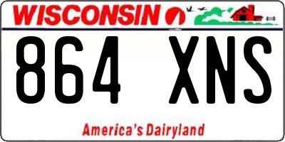 WI license plate 864XNS