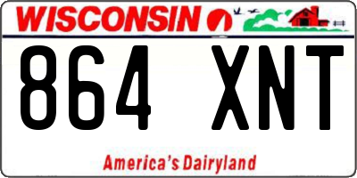 WI license plate 864XNT