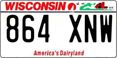 WI license plate 864XNW