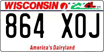 WI license plate 864XOJ