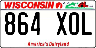 WI license plate 864XOL