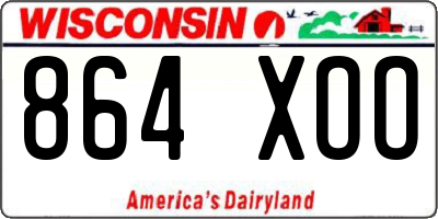 WI license plate 864XOO
