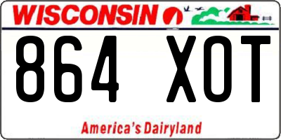 WI license plate 864XOT