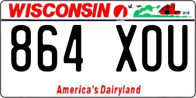 WI license plate 864XOU