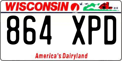 WI license plate 864XPD