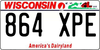 WI license plate 864XPE