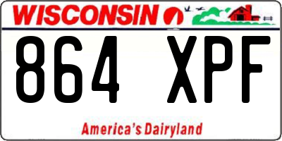 WI license plate 864XPF