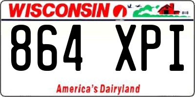 WI license plate 864XPI