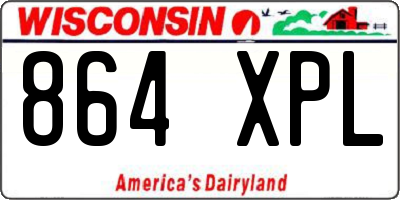 WI license plate 864XPL
