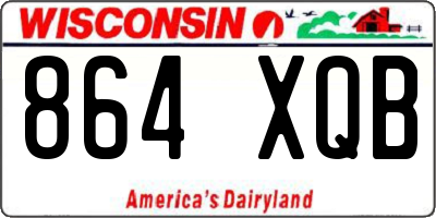 WI license plate 864XQB
