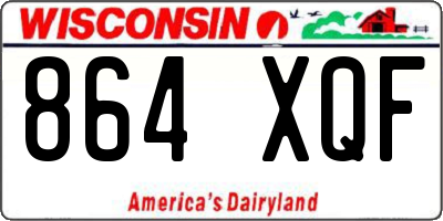 WI license plate 864XQF