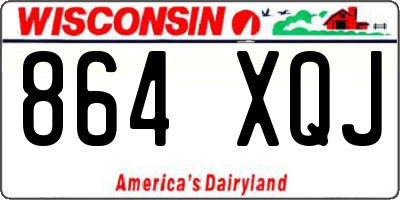WI license plate 864XQJ