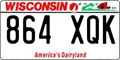 WI license plate 864XQK