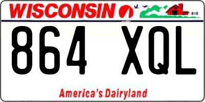 WI license plate 864XQL