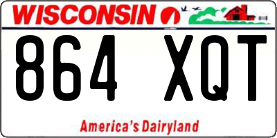 WI license plate 864XQT