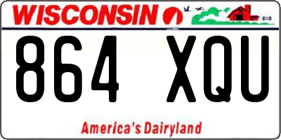 WI license plate 864XQU