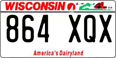 WI license plate 864XQX