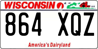 WI license plate 864XQZ