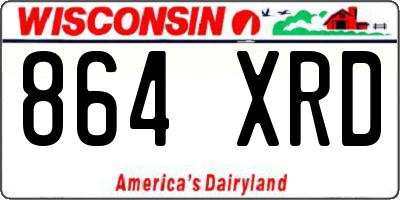 WI license plate 864XRD