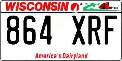WI license plate 864XRF
