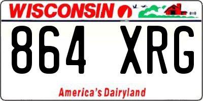 WI license plate 864XRG