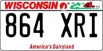 WI license plate 864XRI