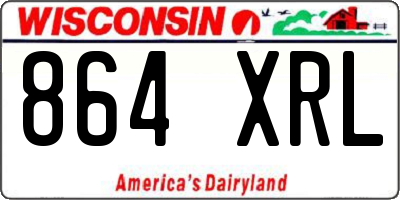 WI license plate 864XRL