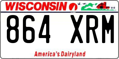 WI license plate 864XRM