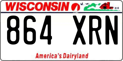 WI license plate 864XRN