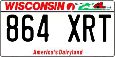 WI license plate 864XRT