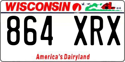 WI license plate 864XRX