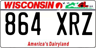 WI license plate 864XRZ
