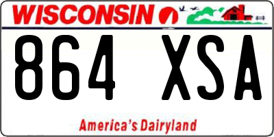 WI license plate 864XSA