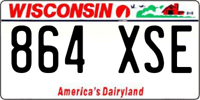 WI license plate 864XSE