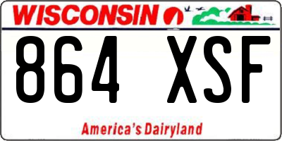 WI license plate 864XSF