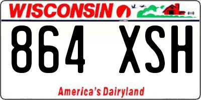 WI license plate 864XSH