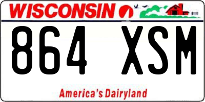 WI license plate 864XSM