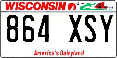 WI license plate 864XSY