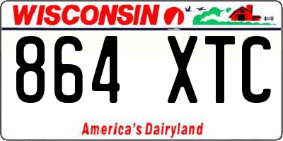 WI license plate 864XTC